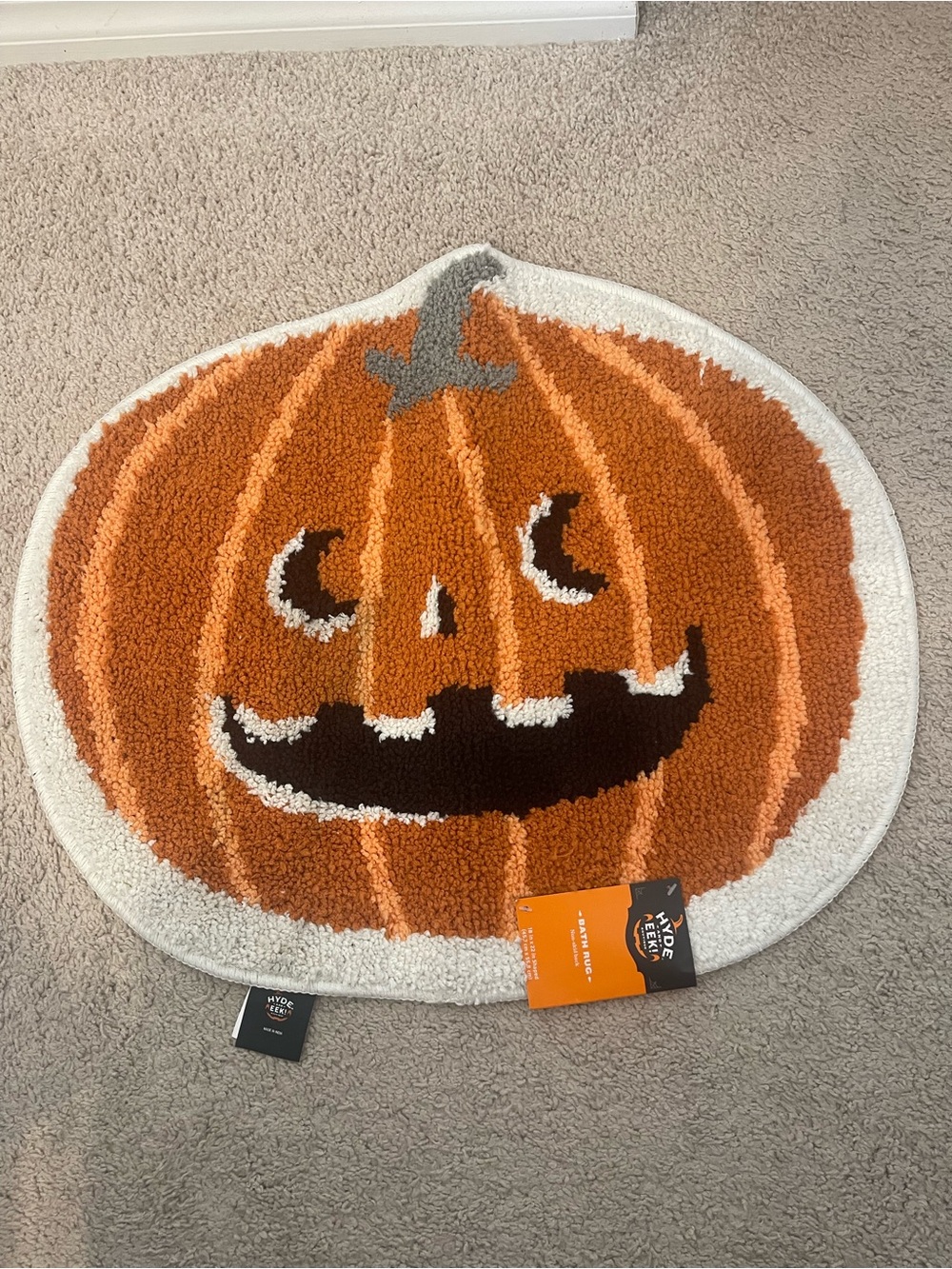 Pumpkin Halloween Bath Mat